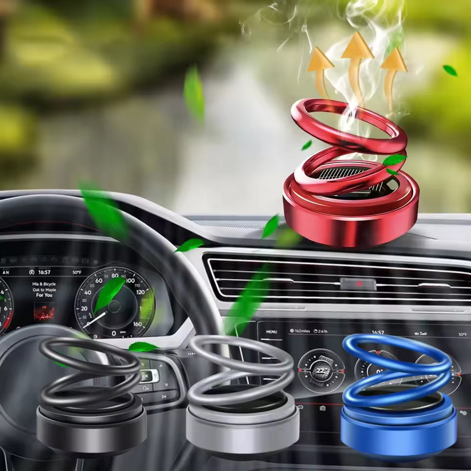 Car/Room Air Freshener- Solar Power Rotating Perfume