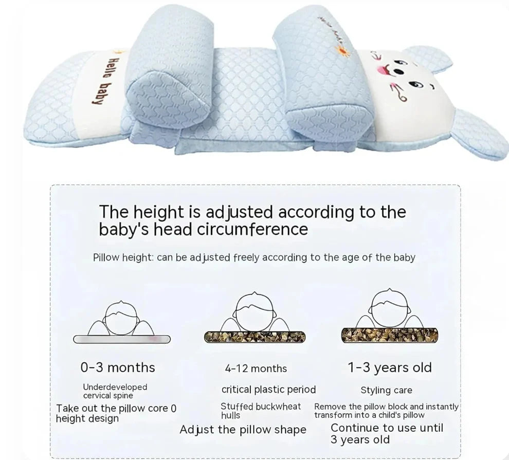 Baby Shaping Head Support Pillow - Assorted Colour